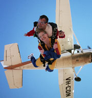 A tandem skydive